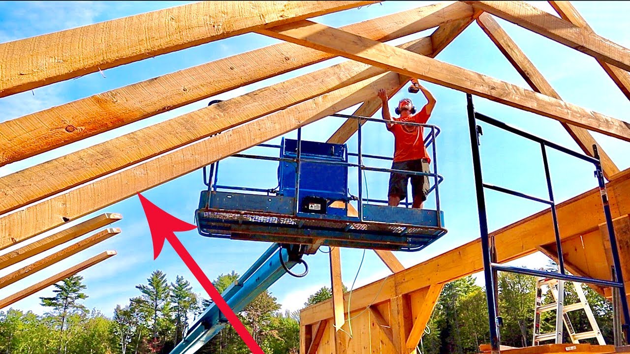 These 18 FOOT Long Rafters Were HEAVIER Than I THOUGHT so I HAD to RENT ...