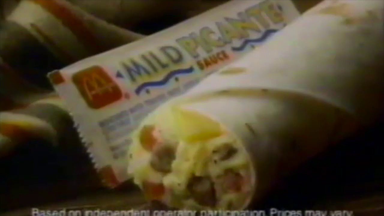 McDonald's breakfast burrito commercial (1991) YouTube