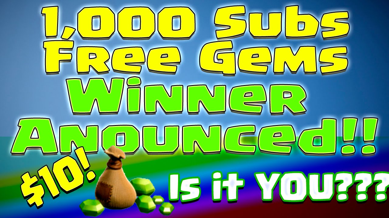 1k Subs Give Away Winner Announcement!!! - YouTube