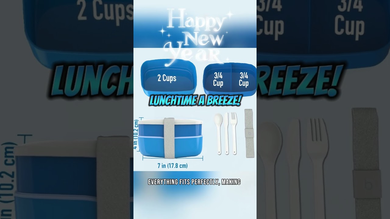 Bentgo Classic - Adult Bento Box, All-in-One Stackable Lunch Box Container with 3 Compartments