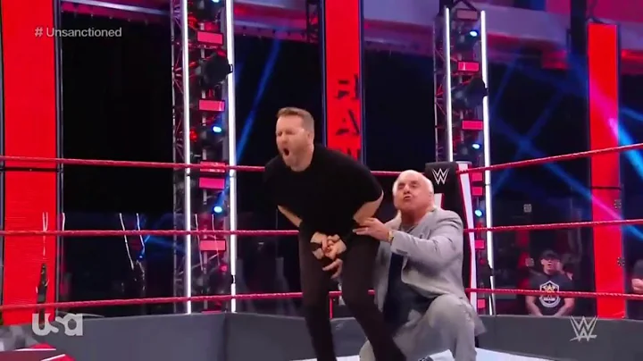 Ric Flair Attacked Christian Vs Randy Orton On RAW!!!