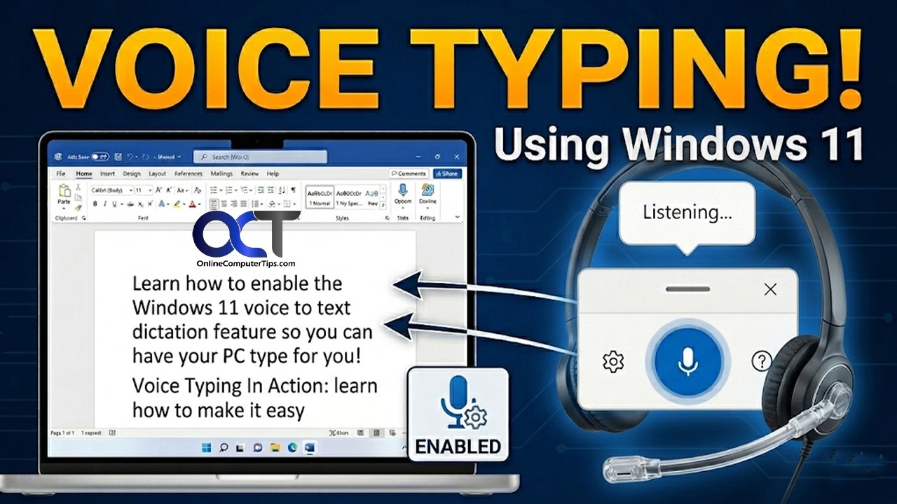 How to Setup Your Computer for Speech to Text Dictation (Voice Typing ...