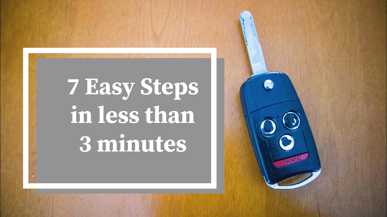 How to Simply Replace the Battery on a 2010 Acura TSX Key Fob YouTube