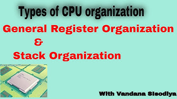 Types of CPU organization || General Register Organization || Stack Organization || CPU Organization