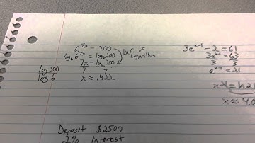 Solving Exponential Equations(bank account word problem)