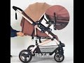 Роскошная детская коляска, портативная складная дорожная коляска с высокой посадкой и алюминиевой