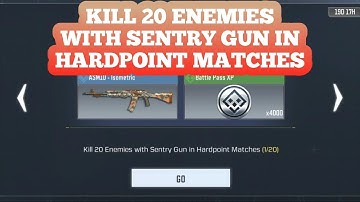 Kill 20 Enemies With Sentry Gun In Hardpoint In Call Of Duty Mobile | Call Of Duty Mobile Season 7