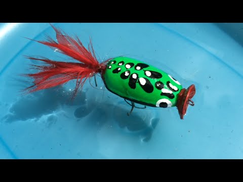 Making Topwater Lure Frog From Plastic Spoons - اصنع طعم الضفدع من