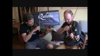 Oriol Saña & Casey Driessen playing on carbon fiber violins