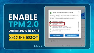 How to Enable TPM 2.0 for Windows 10 and Upgrade to Windows 11 | Trusted Platform Module Enable 2024