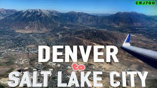 Denver to Salt Lake City  CRJ700  United Airlines  Full Flight Trip Report DEN SLC
