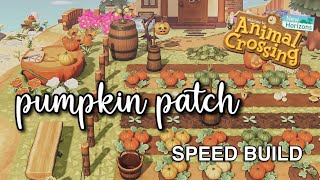 Pumpkin Patch Speed Build | NEW UPDATE! (Animal Crossing New Horizons)