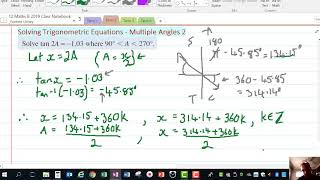 Solving Trigonometric Equations   Multiple Angles 2