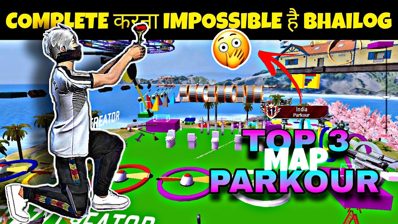 Top 3 Best Craftland Map Code | Free Fire Parkour Map Code | Parkour Map Code Free Fire 