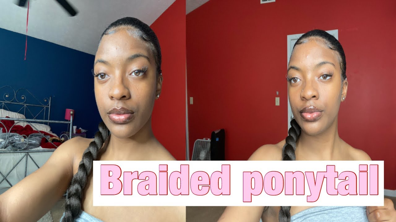 JUMBO BRAID PONYTAIL USING BRAIDING HAIR