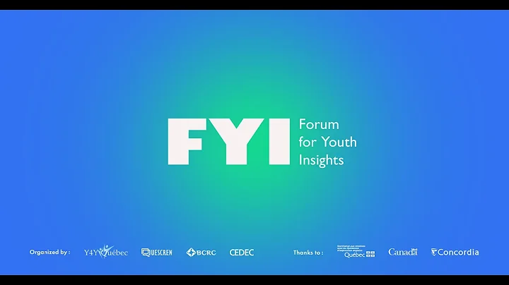 Forum for Youth Insights - Opening session w/ Nata...
