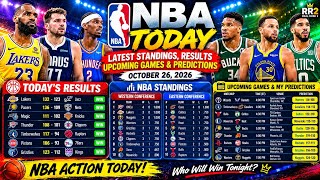 Details 🏀NBA Today Latest Standings: Game Results, Full Schedule & Score Predictions | October 25, 2026 News