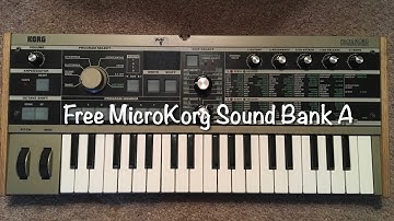 Free Microkorg Sound Bank A,16 Sounds. Midi and Text Format.
