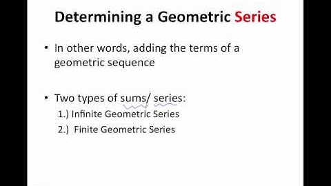 9.3 Geometric Sequences and Series