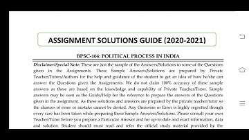 BPSC 104 Ignou Solved Assignment 2020-21