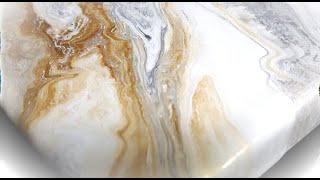 Stunning MARBLE EFFECT! Easy Flip & Drag Marble Pour Painting / Acrylic Pouring / Fluid Art (81)