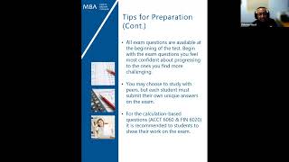 MBA Comp Exam Information Session
