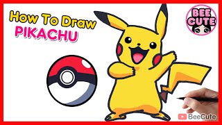 สอนวาดพิคาชู และโปเกบอล ตัวการ์ตูนเรื่องโปเกมอน | How to draw Pikachu and Pokeball-Pokemon Cartoon screenshot 5