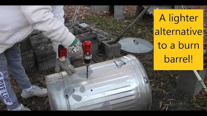 How To Make A Incinerator Bin / Burn Barrel 