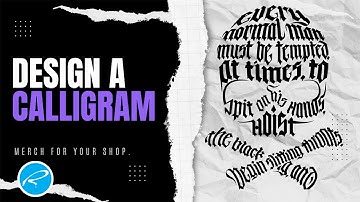 Mastering the Calligram: A skull and crossbones design in Adobe Illustrator.