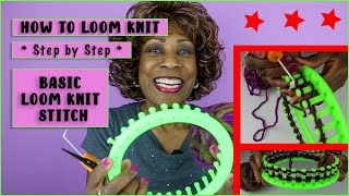 How to Loom Knit for Beginners: Basic Loom Knit Stitch / DIY Loom Knitting  for Beginners - Part1 