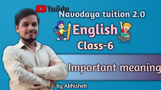 English(Grammar) class -6 for Navodaya vidyalaya exam and class-1to10 students @Navodaya2.0