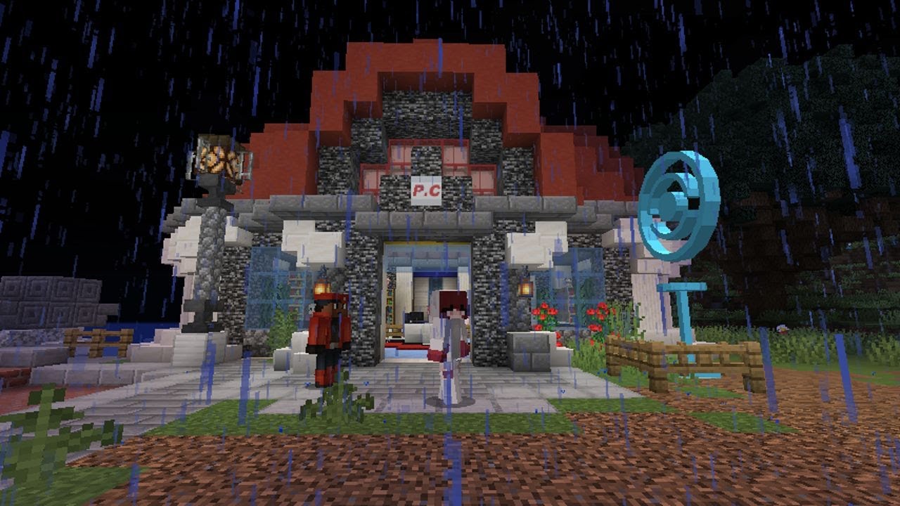 Minecraft video game adventure map Pixelmon