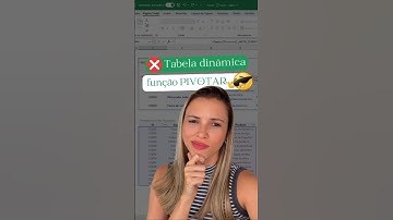 Se você usa tabela dinâmica, precisa conhecer a função Pivotar. #planilhas #administração #logística