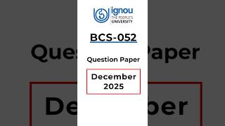 BCS-052 Network Programming and Administration December 2025 Question Paper #ignou