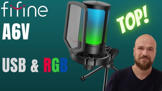 Je vous présente un micro gaming RGB ! Le Fifine AmpliGame A6T ! 