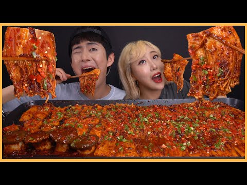 SUB) ASMR MUKBANG? 핵맵! 역대급소리! 드디어 개매운 팽이버섯먹방!? 불닭소스에 청양고추까지!! SPICY ENOKI MUSHROOMS MUKBANG