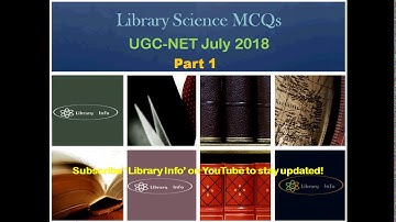 Library Science MCQs  UGC NET July 2018 Part 1