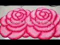 Double rose 3d carpets for sale bright colours shining hig.ensity hand embroidered carpet