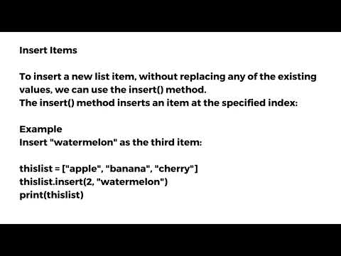 Python Change item value, range of item values and insert items