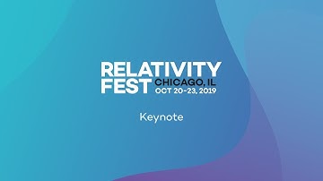 Relativity Fest 2019 | Opening Keynote