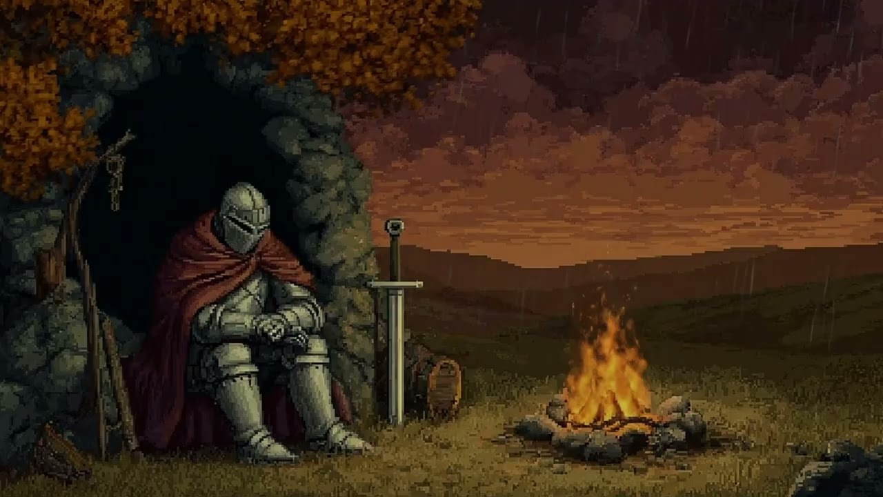 Medieval Castle Storm – Bonfire in the Rain | Dark Fantasy Music for Sleep & Focus