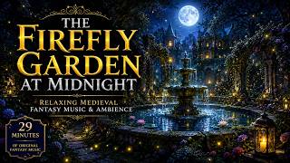 The Firefly Garden at Midnight | Relaxing Medieval Fantasy Music & Ambience #medievalmusic