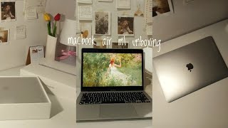 macbook air m1 unboxing with accessories | aesthetic unboxing