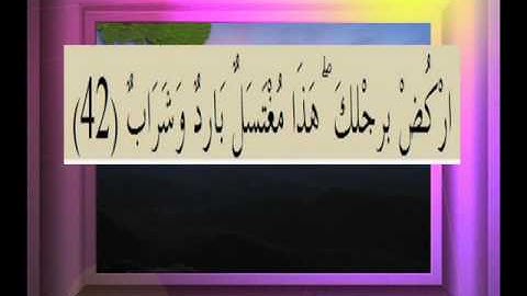 القرآن الكريم سورة ص الأية 42