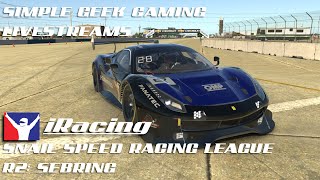 iRacing Snail Speed Racing League R2: Sebring - Livestream Replay