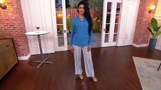 Denim & Co. Naturals Linen Blend Roll-Tab Tunic on QVC screenshot 5