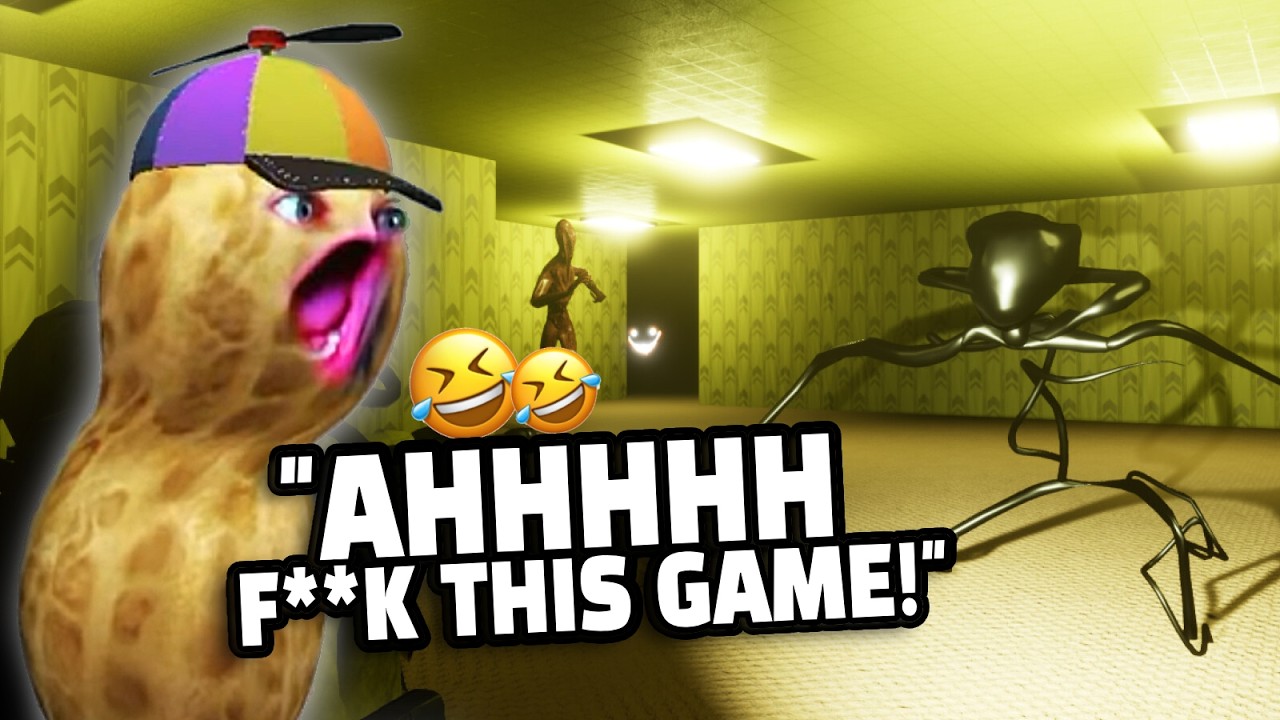 Peanut SCARED FOR HIS LIFE & FUNNY MOMENTS in BACKROOMS GAME (Try Not to Laugh)