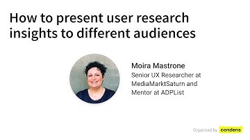 How to present user research Insights to different audiences - Moira Mastrone from MediaMarktSaturn