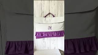 ■入学グッズ【防災頭巾カバー／背もたれタイプ】オシャレなイニシャル入り