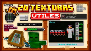 》20 TEXTURAS MUY UTILES PARA Minecraft Pe/Be, TRADEOS VISIBLES⚜, CARGA MAS RAPIDA DE PORTALES +1.20